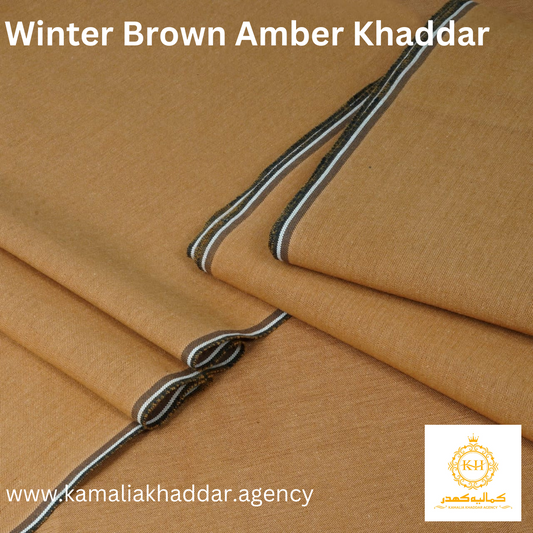 Brown Amber Khaddar